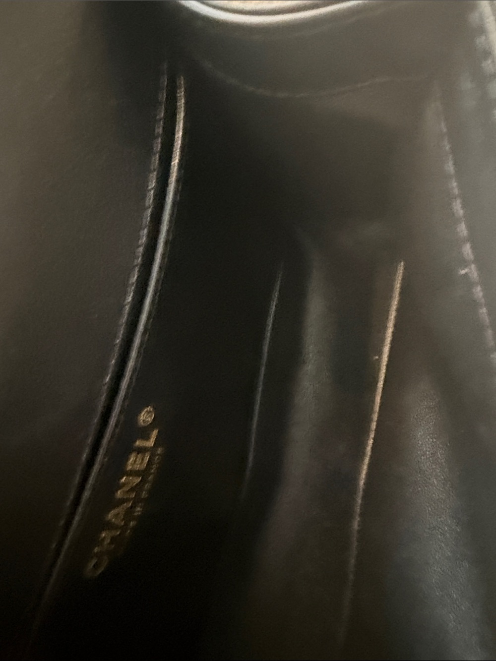CHANEL Black Quilted Leather Crossbody with Gold Hardware Medium - Picture 9 of 12